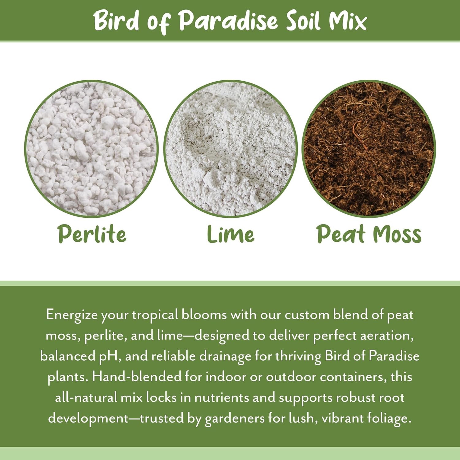 Bird of Paradise Potting Soil Mix (8 Quarts), All Natural for 8 Quarts