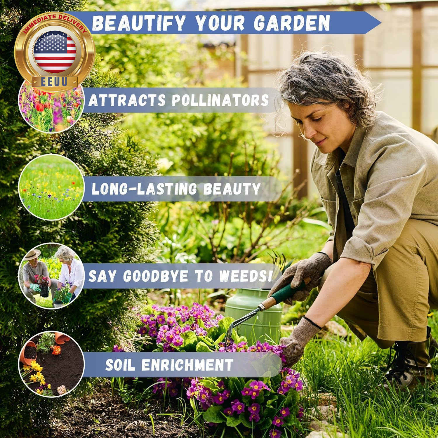 10000+Mixed Portulaca Moss Rose Seeds for Planting Outdoor Beautiful Garden Deco