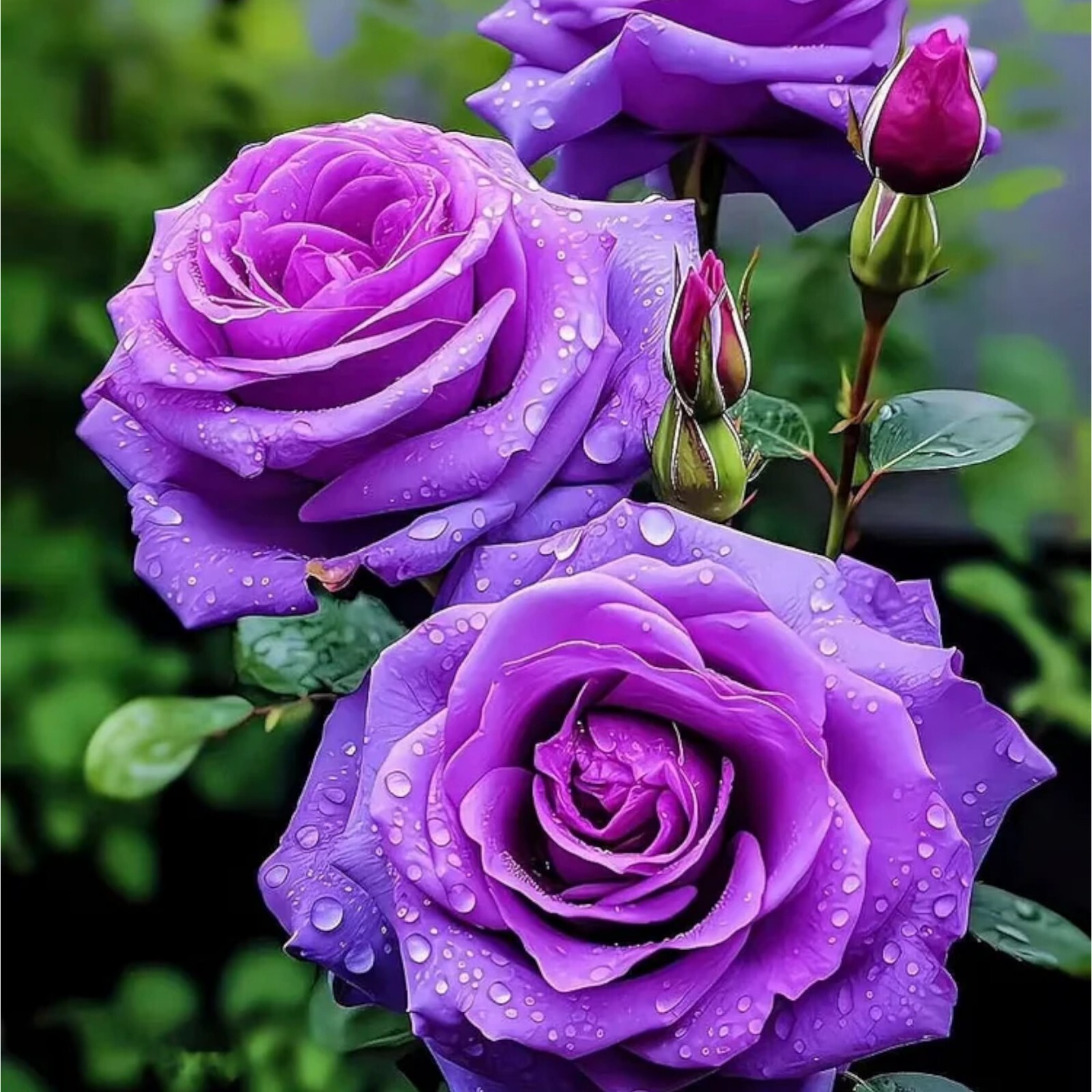20pcs Rare Purple Rose Seeds – Ideal for Home Gardens, Easy Germination and Grow