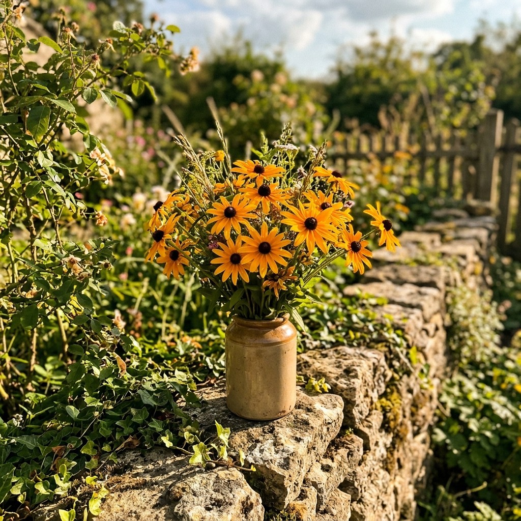 300 Count Orange Black Eyed Susan Seeds – Stunning Yard Decor, Heirloom Floral