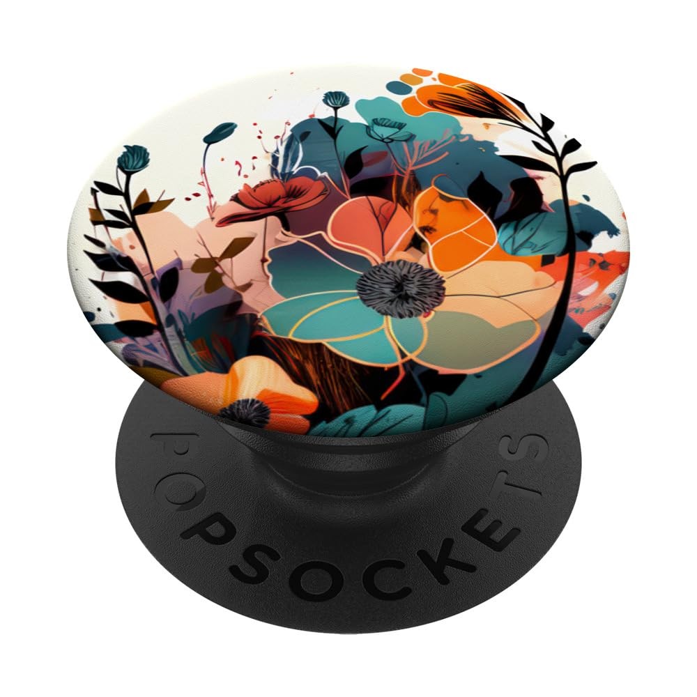 Displace Design Floral Boho Foliage Flower Flora Nature Vegetation Black