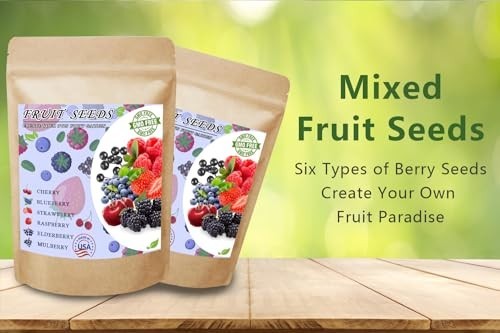 1100pcs Mixed Berry Seeds for Planting – Strawberry, Raspberry, Blueberry & More