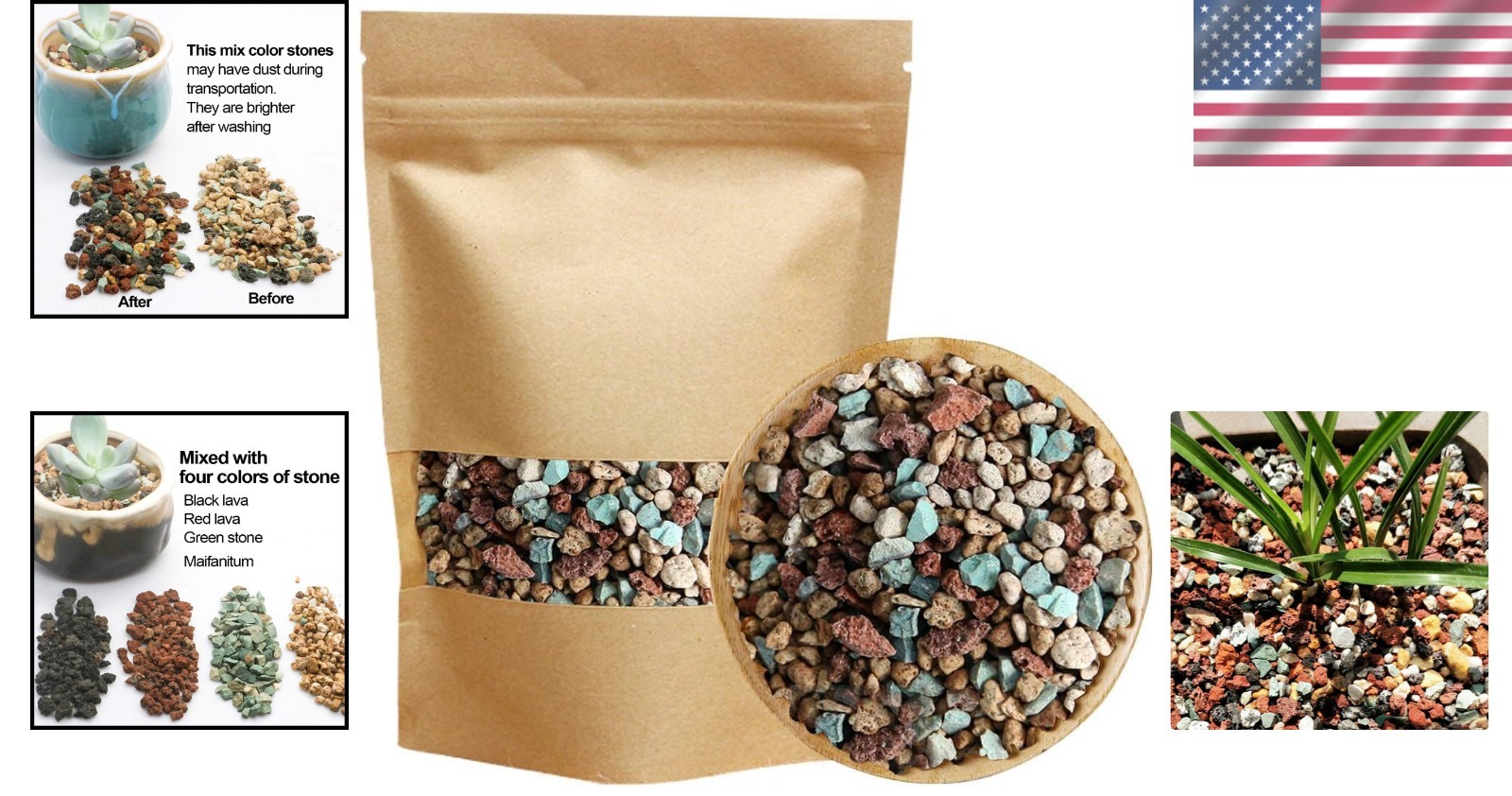 2.2 lb Horticultural Lava Pebbles – Ideal for Succulents and Cactus Growth