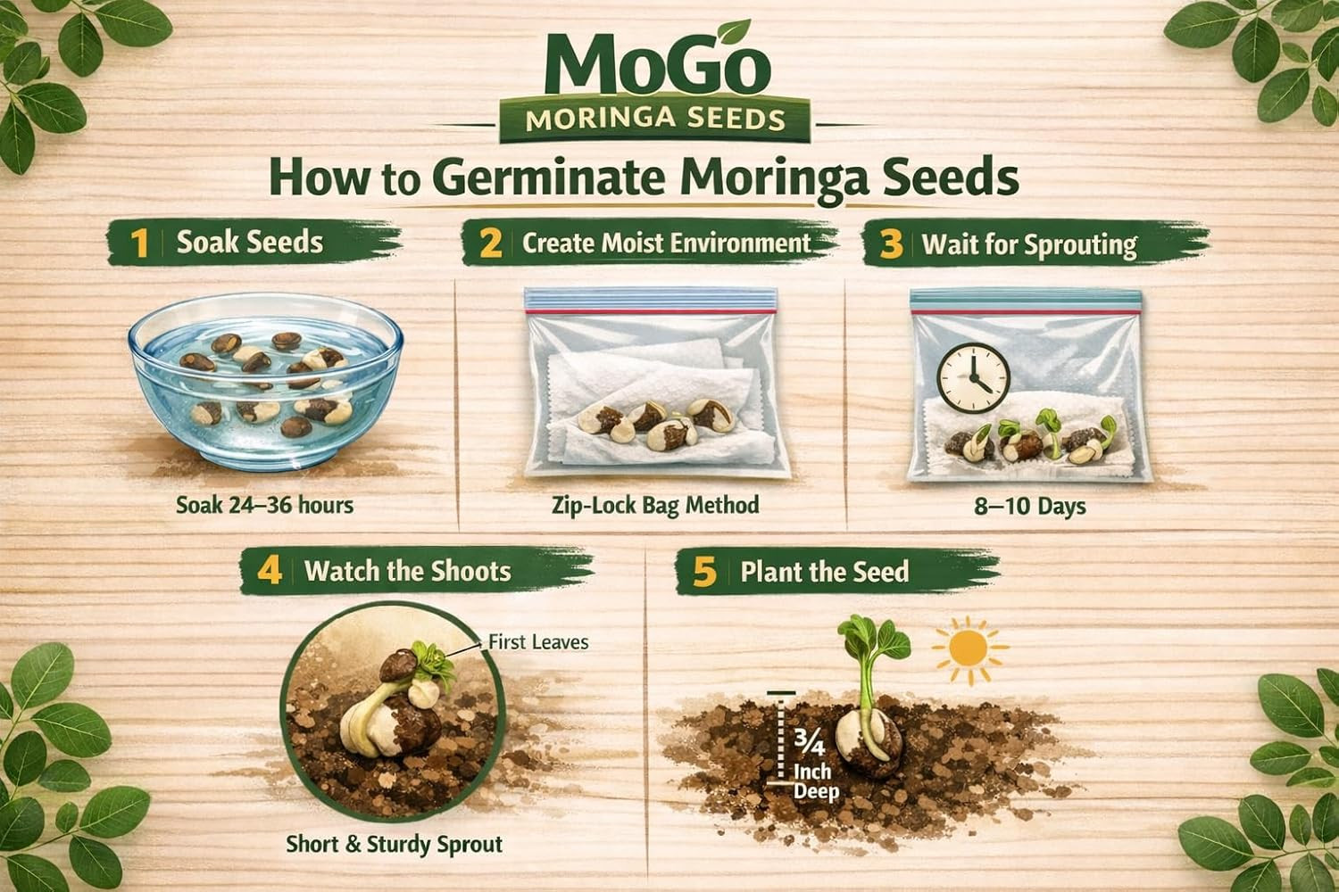 100 Moringa Seeds Approx | Moringa Seeds for Planting | Excellent Germination |