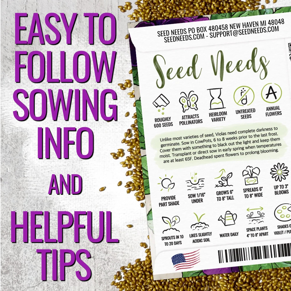 King Henry Viola Seeds For Planting (Viola cornuta)