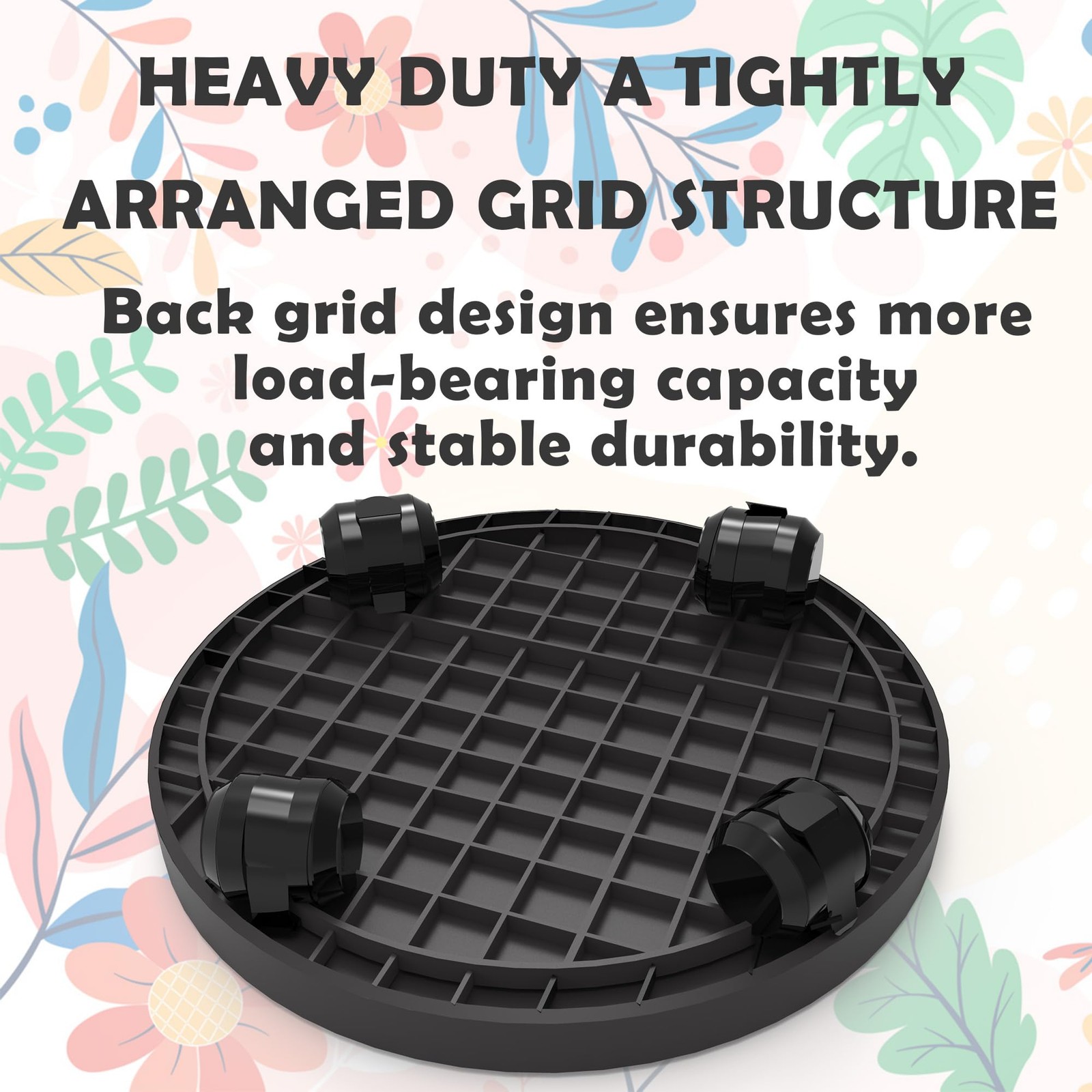 14 Inch Heavy Duty Plant Caddie with Wheels,Rolling Plant Stand Pot Trolley,Whee