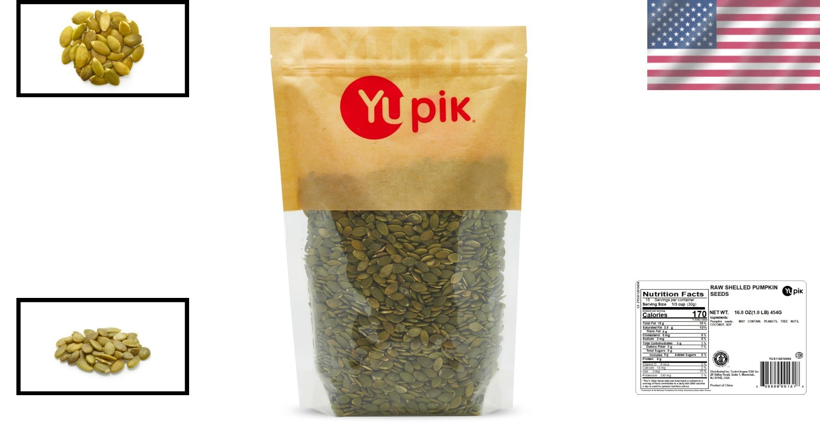 GMO-Free Raw Pumpkin Seeds 1 lb – Oil-Free, Salt-Free, Perfect for Baking
