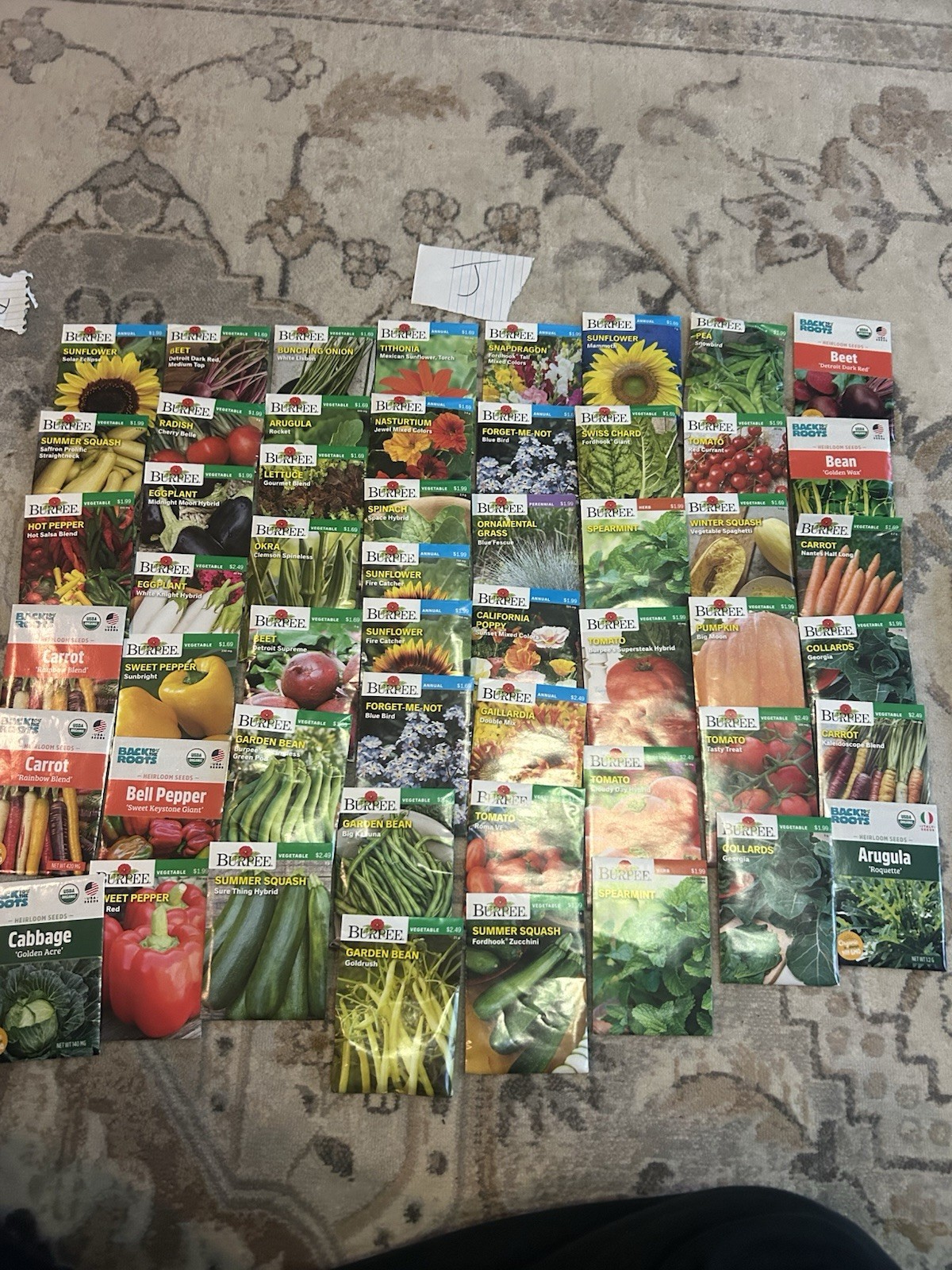 Lot J seeds Vegetable, flowers And Herb Seed Packets Packs 2025 mix gardening.