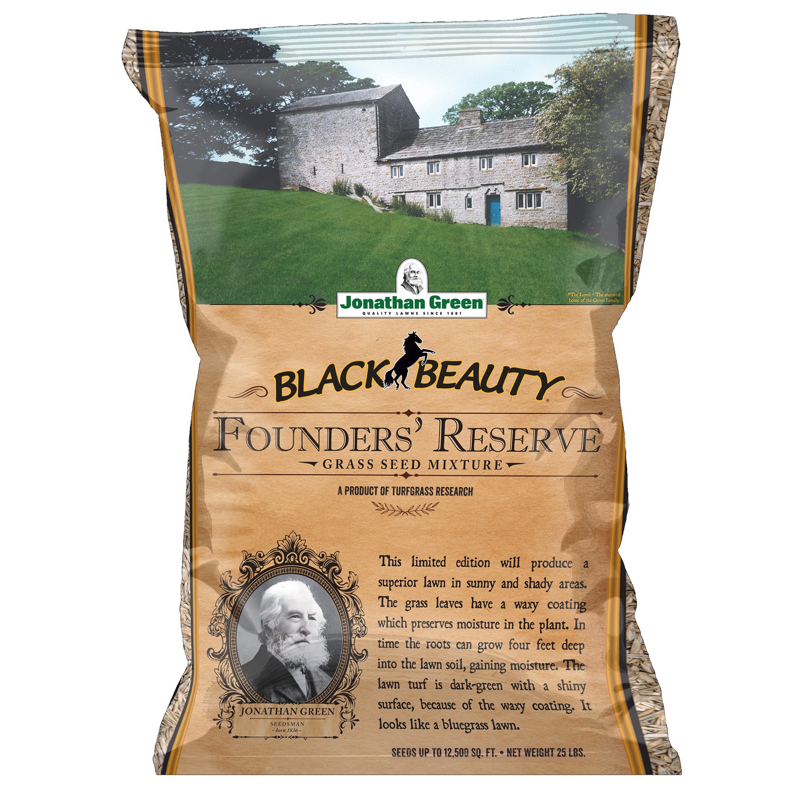 Jonathan Green Black Beauty Founders’ Reserve Tall Fescue Grass Seed, 25lbs