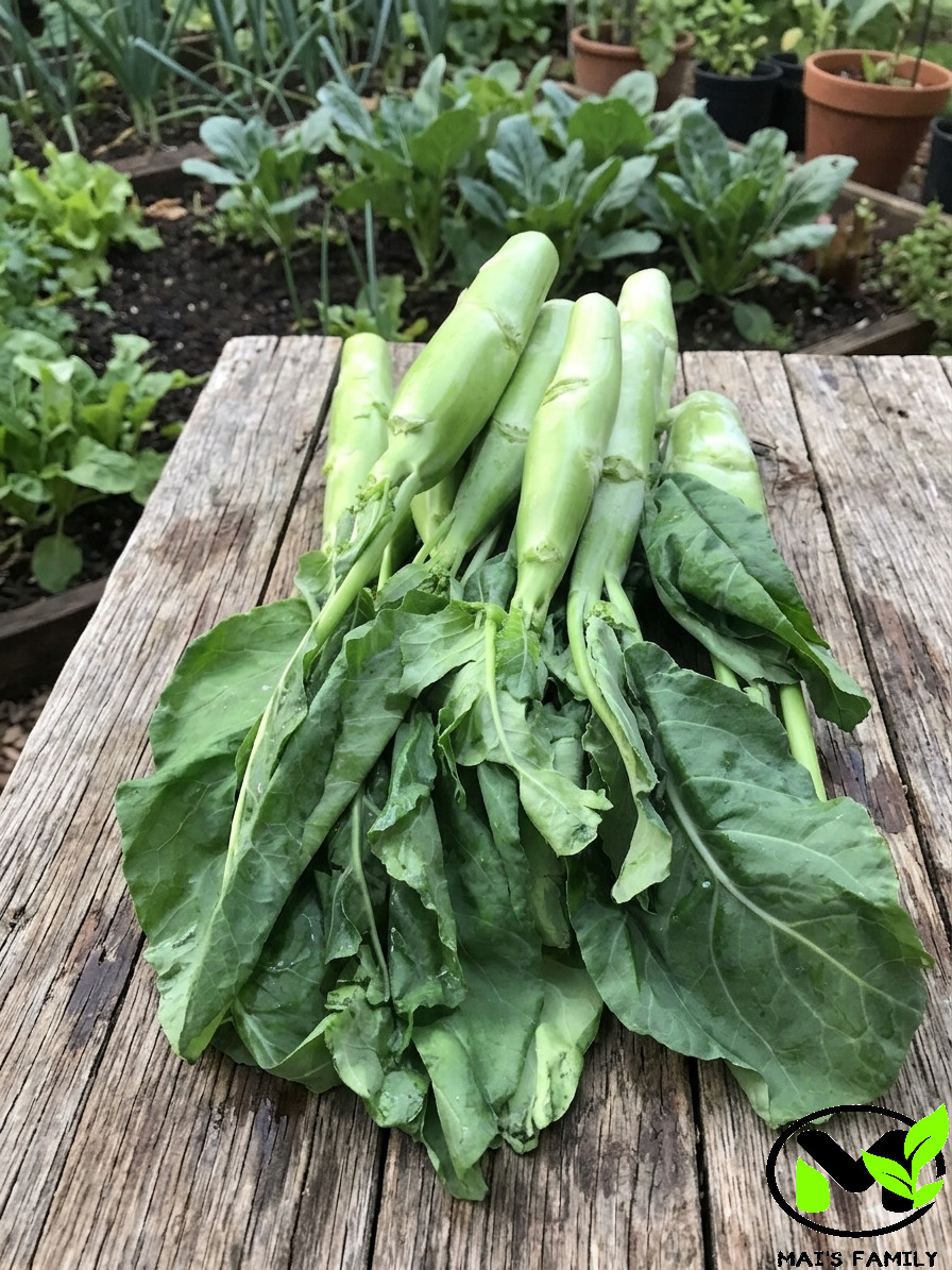 Huge Stem Gai Lan Seeds – Chinese Broccoli Big Stem Kai Lan – Heirloom, Non-GMO