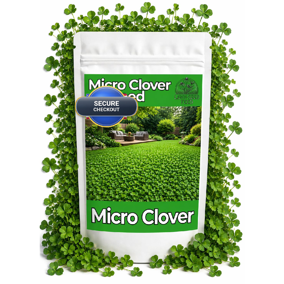 Lawn Seed Feed Micro Clover – 8Oz Nitro-Coated 120000 Total Seed – Transform