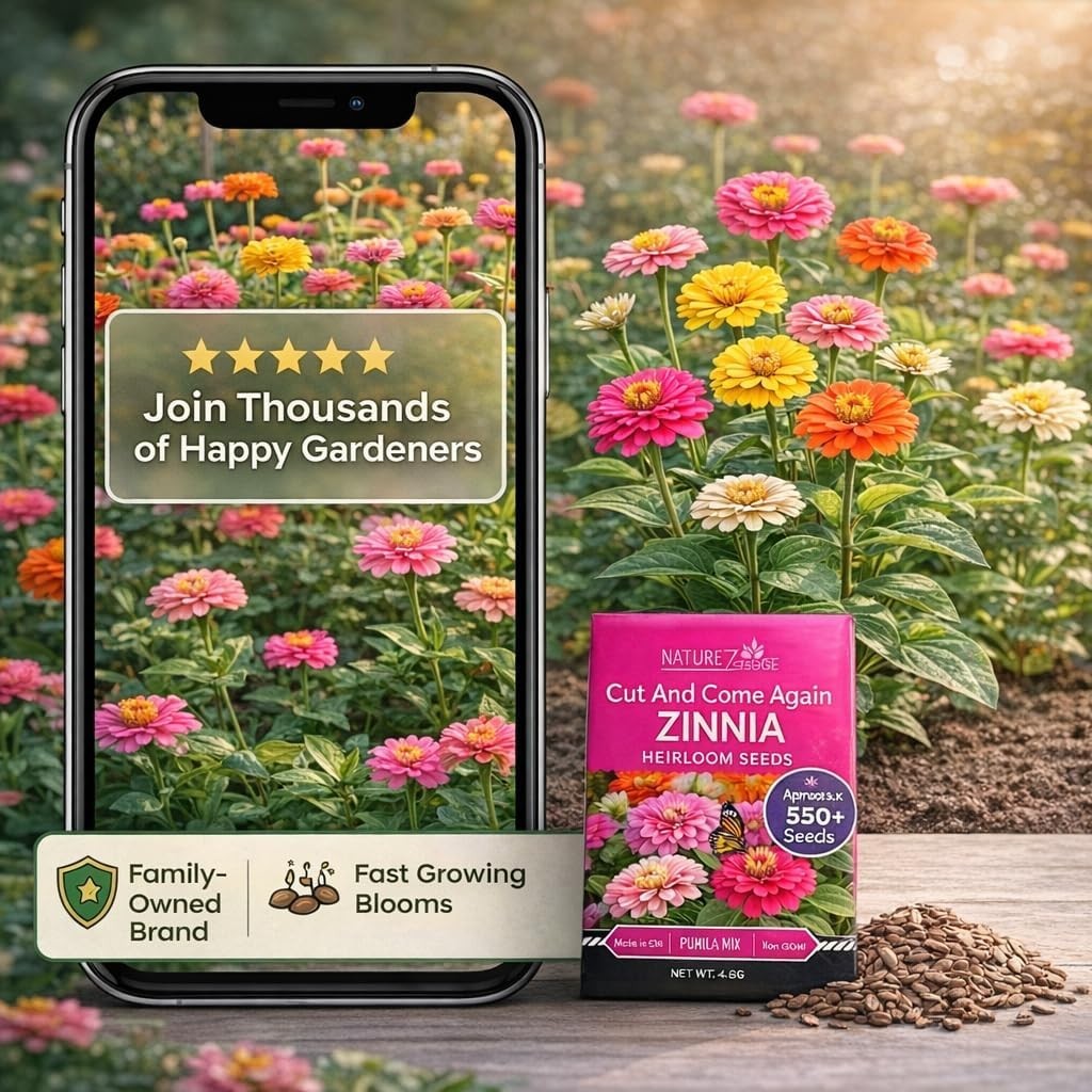 Colorful Zinnia Seeds – GMO-Free, High Germination Rate, Easy Planting Mix