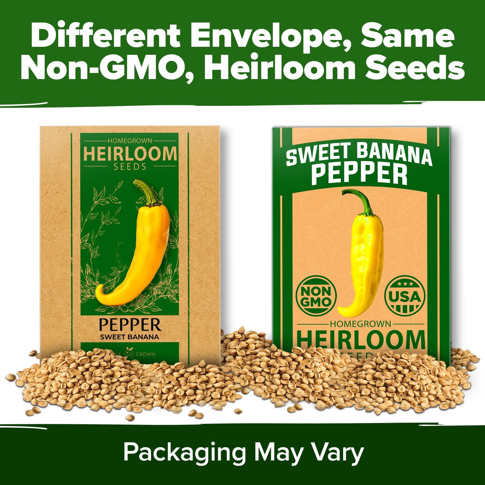Banana Pepper Seeds 94+ Heirloom Non GMO Seeds for Planting, High Germination…