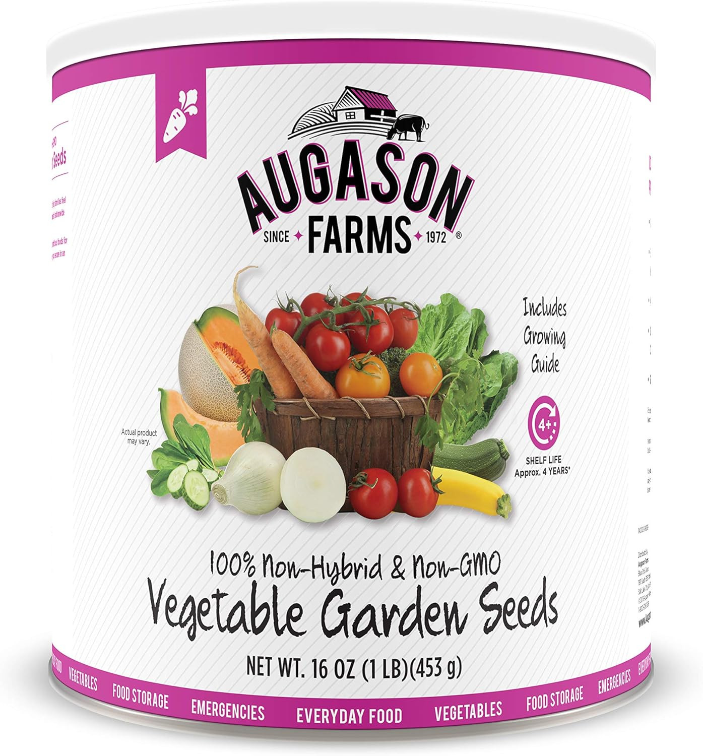 5-14000 Vegetable Garden Seeds 13 Variety 1 Lb No. 10 Can