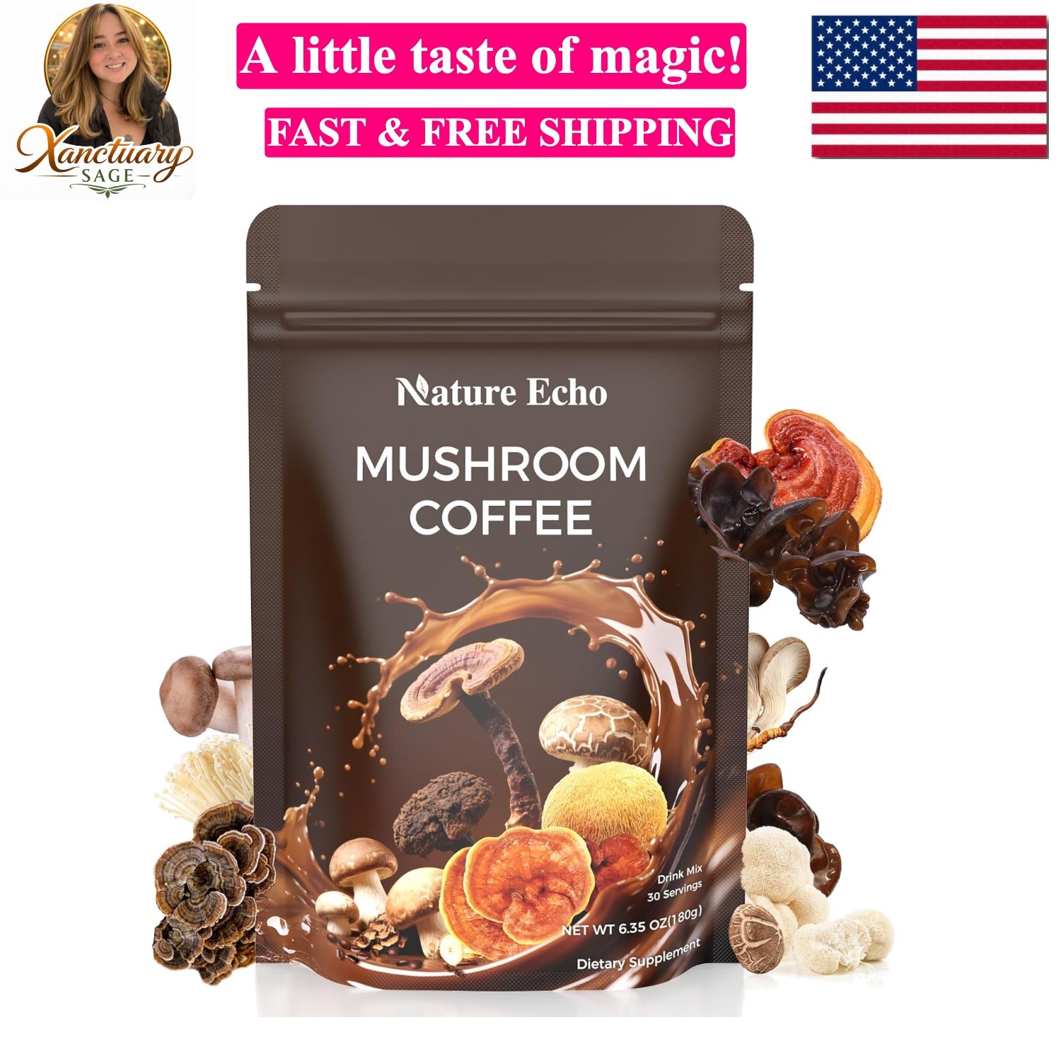 Mushroom Coffee 11 in 1 Mushrooms with Ashwagandha, Lion’s Mane, Reishi, Cord…