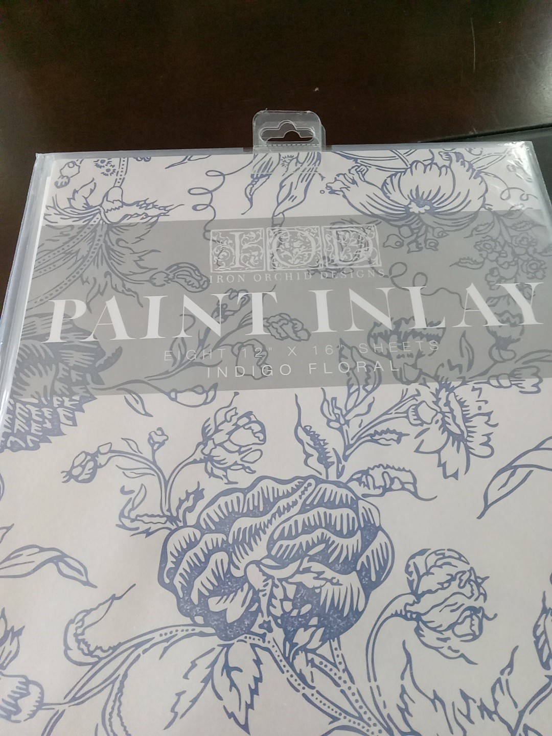 Iron Orchid Paint Inlay Indigo Floral