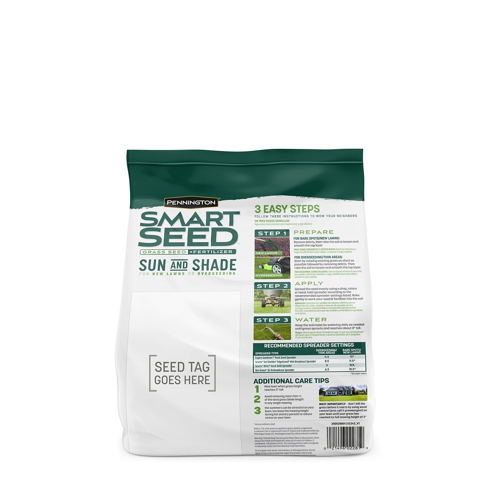 Mezcla De Semillas De Pasto Festuca Alto Smart Seed Sun And Shade Para Cespe…