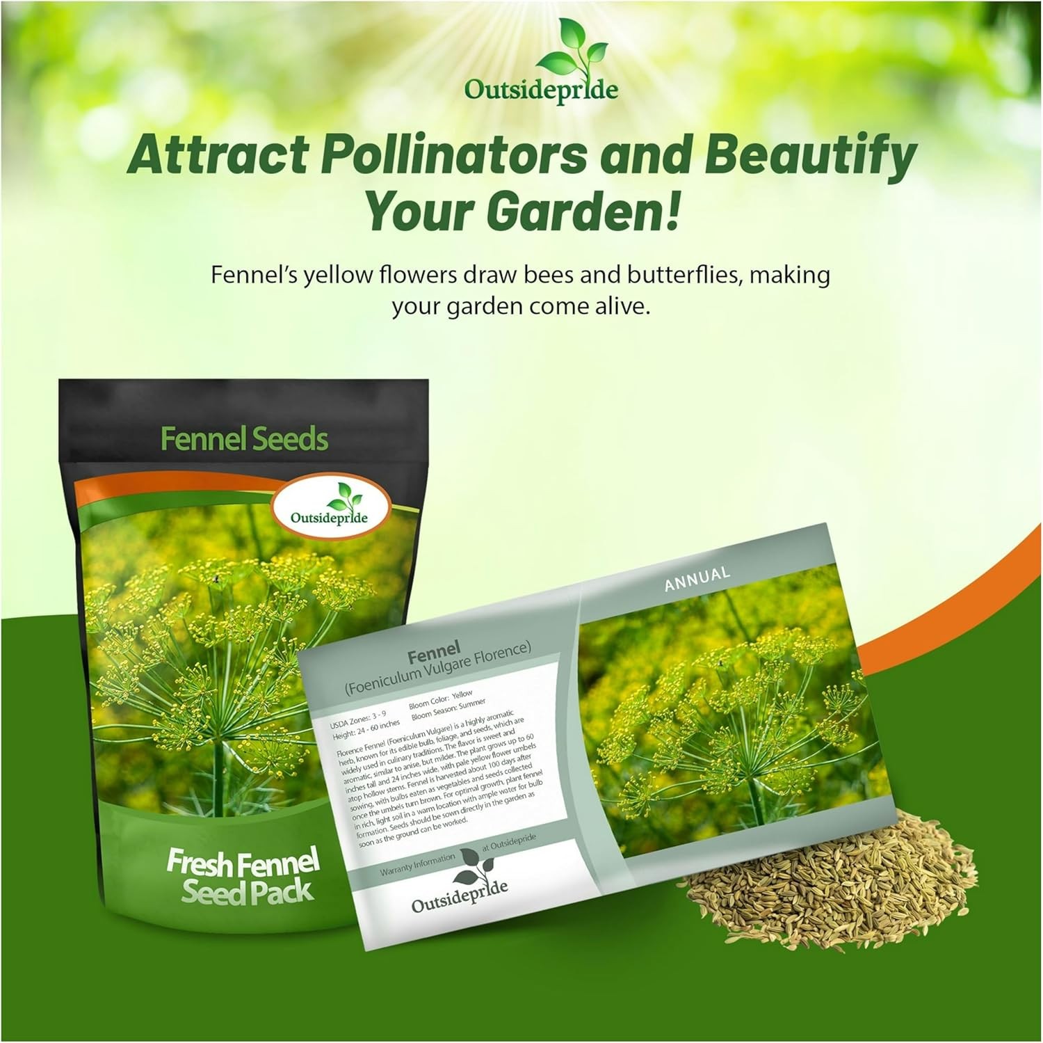 1 OZ Fennel Seeds – Florence Fennel Herb Seed