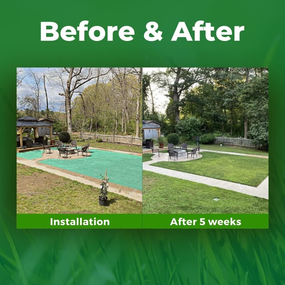 Roll Year-Round Green Grass Seed Mixture Mat Roll For Lawn 50 FT Quick PROVEN