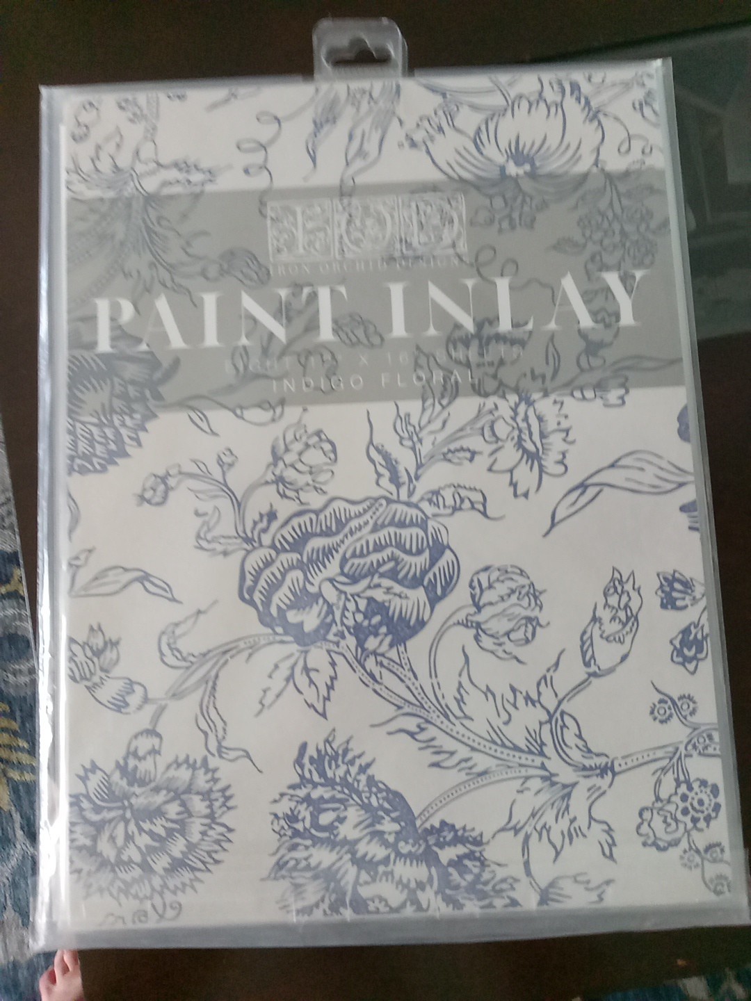 Iron Orchid Paint Inlay Indigo Floral