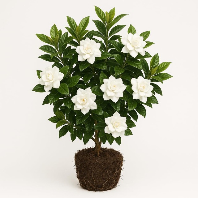 Jasmine Gardenia August Beauty Live Plant – Shrub, Outdoor, Partial Sun, USDA 8