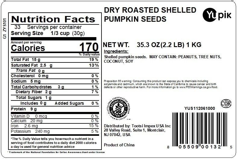 Nutritious Dry Roasted Pumpkin Seeds 2.2 lb – Gluten-Free & Oil-Free Snack