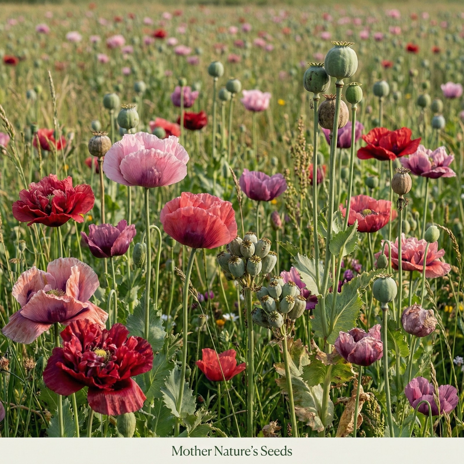 Poppy DELUXE GIANT & DRAMATIC MIX Huge Pods Pollinators Non-GMO 1000 Seeds