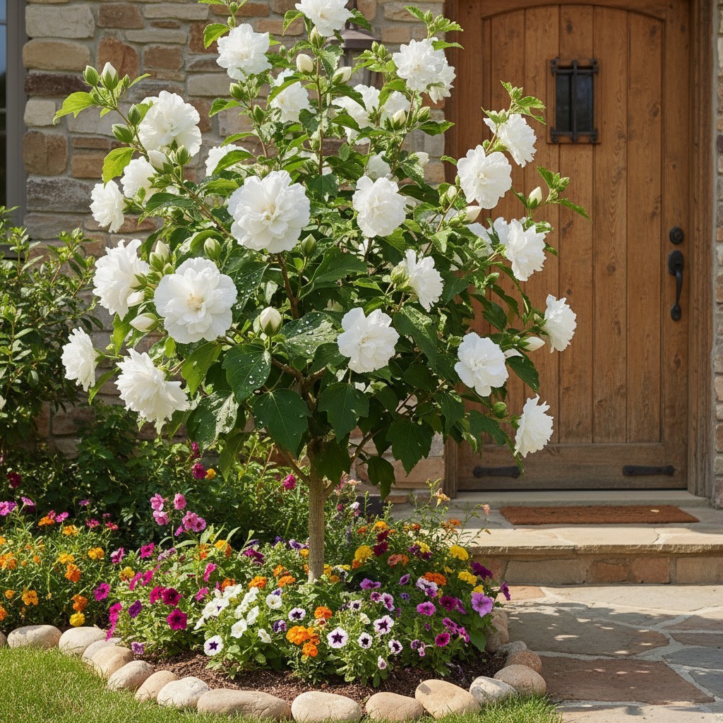 50 White Hibiscus Seeds – Double Blooms for Elegant Summer Garden Shrubs