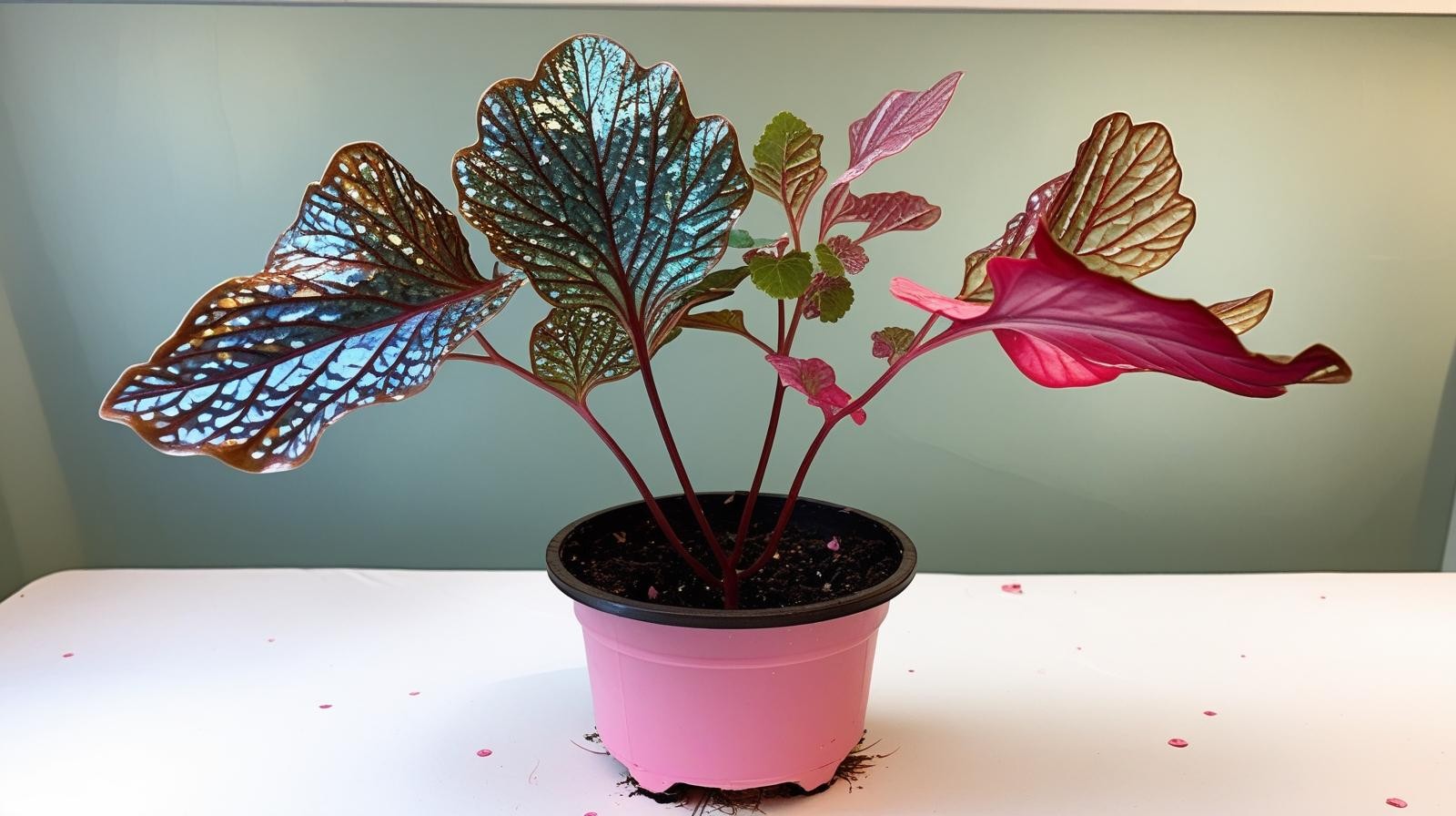 Angel Wing Begonia Benigo Pink Live Rooted Starter House Plants BUY 2 GET 1 FREE