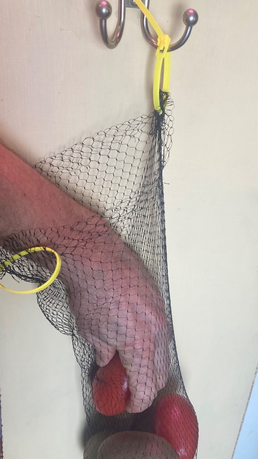 5 New Black Polymesh Produce Bags, 24” long, with 2 Releasable Zip Ties