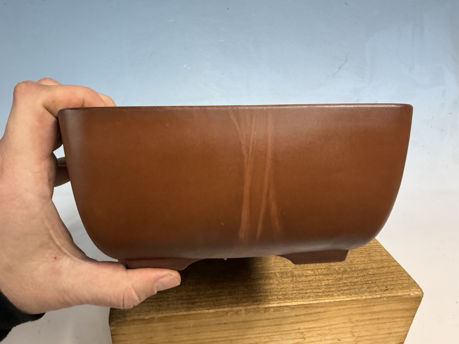 Unknown Japanese Tokoname Bonsai Tree Pot 10” Old Piece! Deep Shape