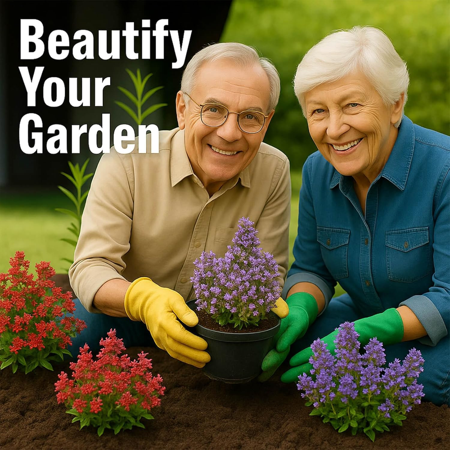32000+ Mix Creeping Thyme Seeds Ground Cover, Aromatic Low Maintenance Plant for