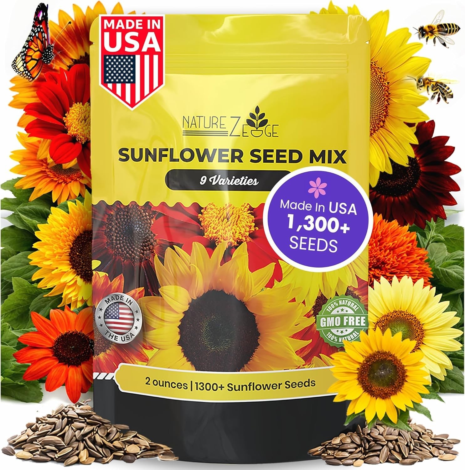 Diverse Sunflower Seeds Collection – Mammoth, Dwarf, Lemon Queen & More