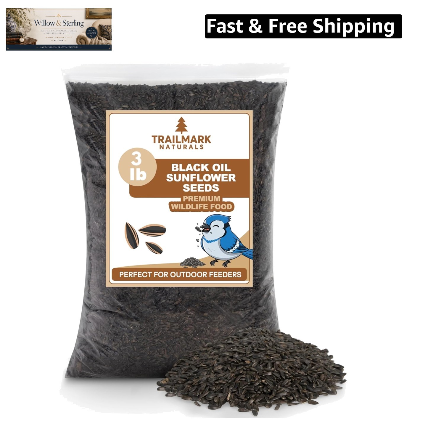 3 LB Black Oil Sunflower Seeds for Birds – Wildlife & Bird Food – Grown in …