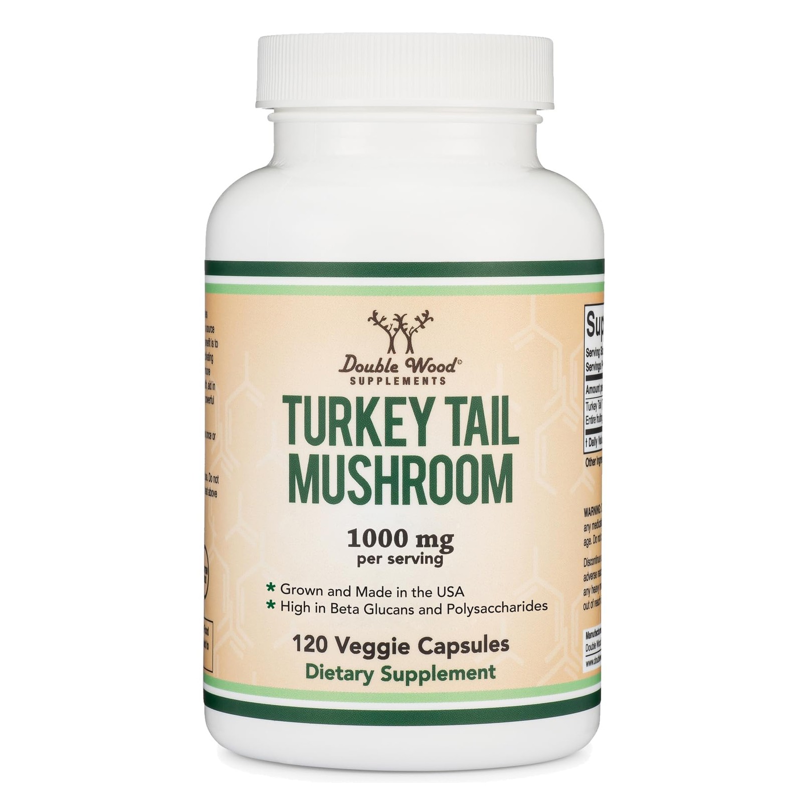 Turkey Tail Mushroom Supplement (120 Capsules – 2 Month 120 Count (Pack of 1)
