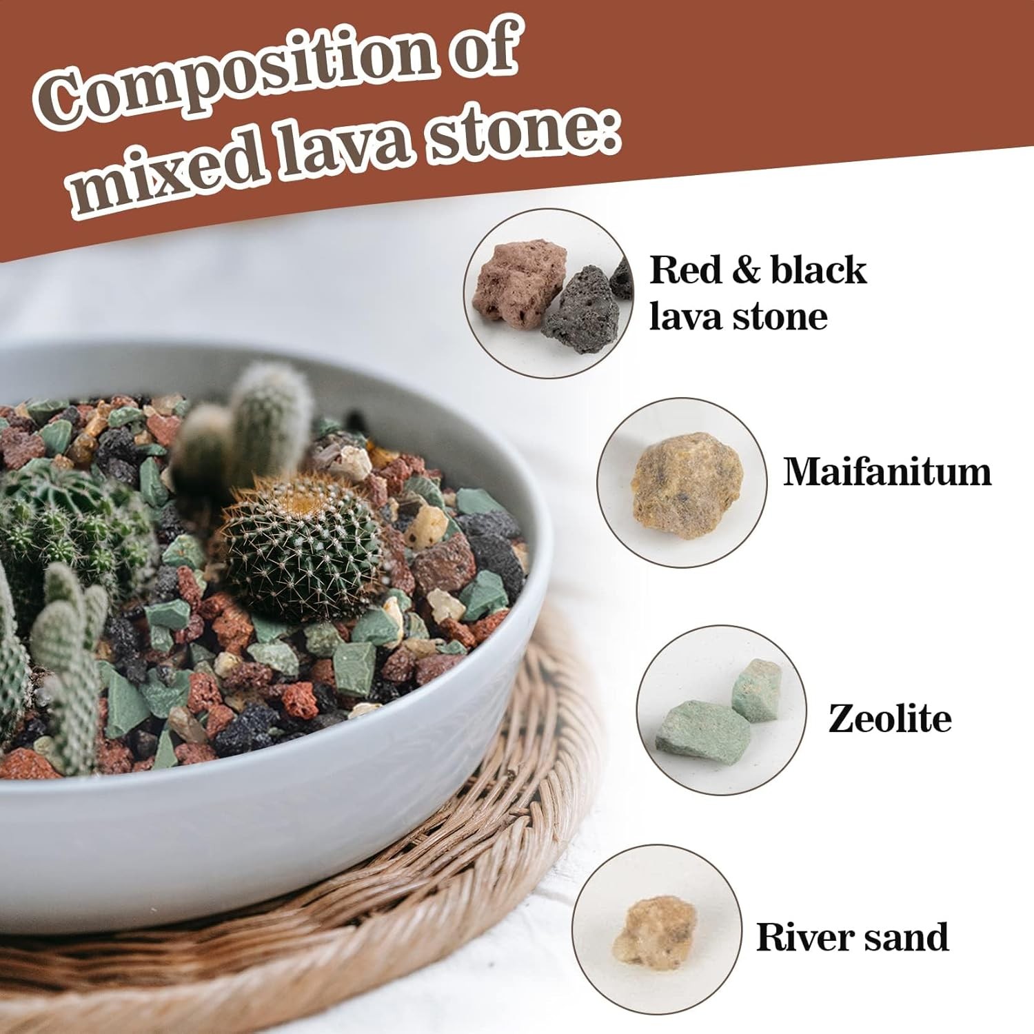 Sukh 2LBS Horticultural Succulent Rocks Bonsai Mix Potting Mix…