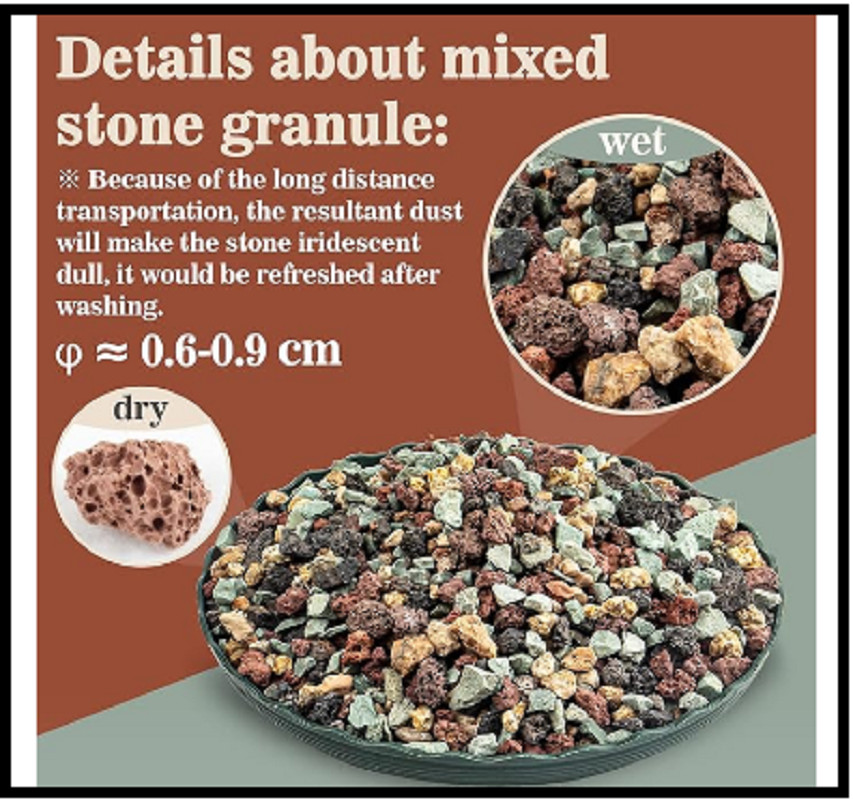 2LBS Horticultural Succulent Rocks Bonsai Mix Succulent Potting Mix Lava Rocks C