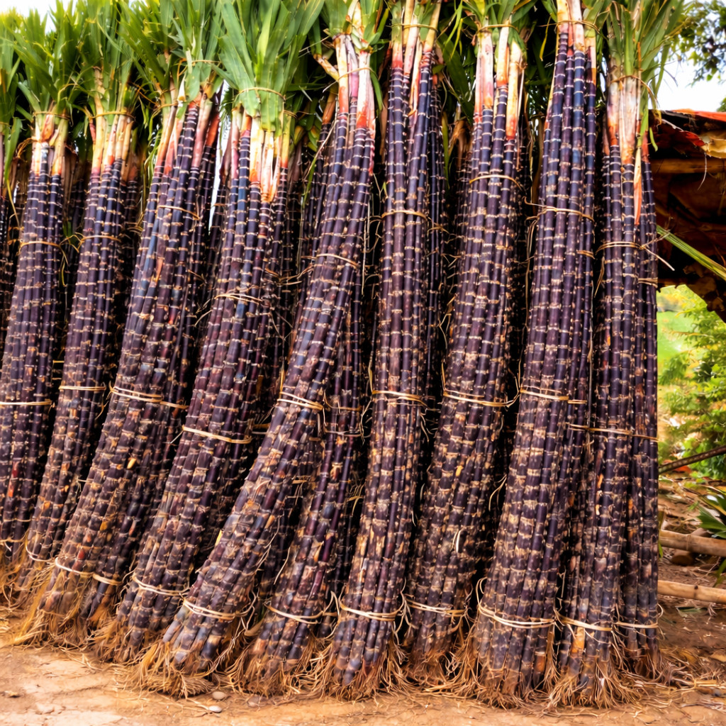 1000Seeds Black Sugar Cane Organic Subtropics Plant Sweet Juicy Saccharum Plants