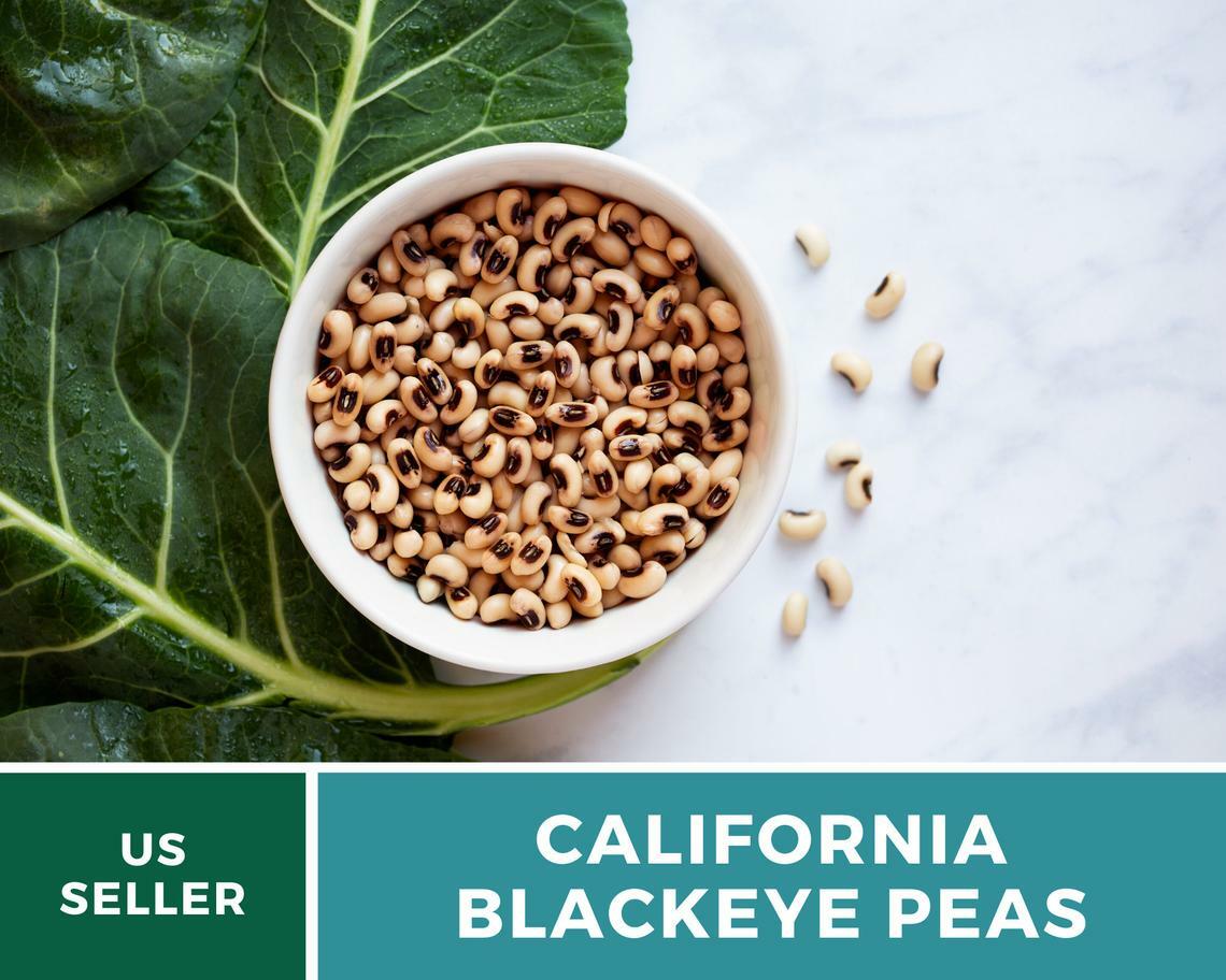 Peas, California Blackeye – Cowpeas – 100 Seeds – Heirloom – NonGMO
