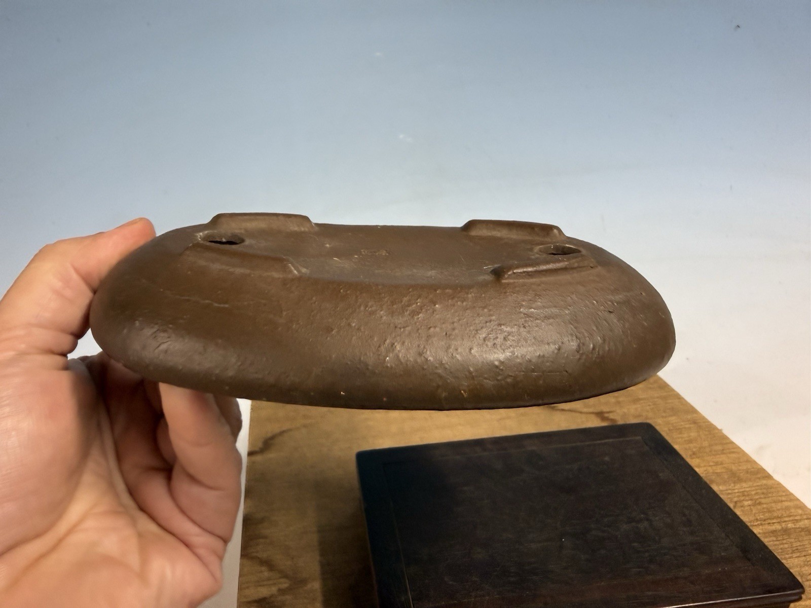 Japanese Unknown Maker Shohin Bonsai Tree Pot 7” Unglazed