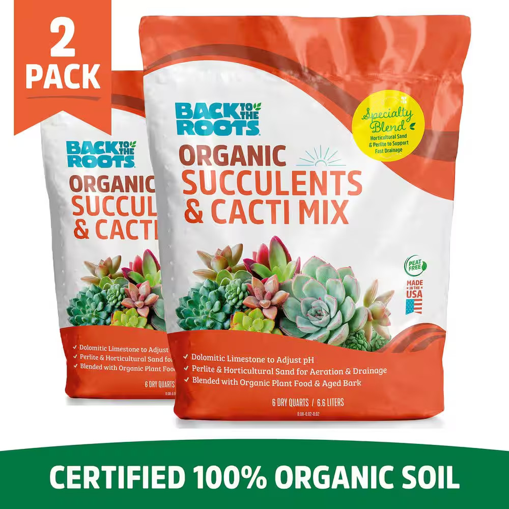 6 Qt. Organic Succulent & Cacti Mix Soil (2-Pack)