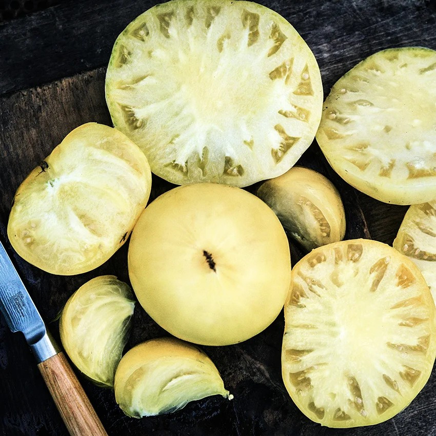 120+ Great White Tomato Beefsteak Seeds – Heirloom – Organic – NON GMO —- RARE