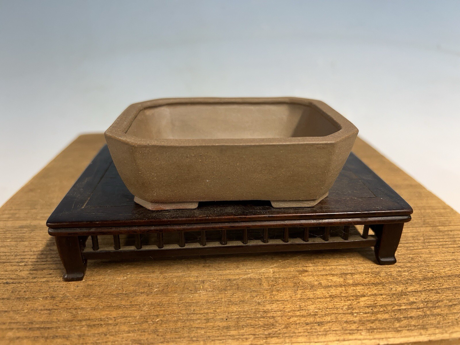 Japanese Unknown Maker Shohin Sized Bonsai Tree Pot 4” Handmade