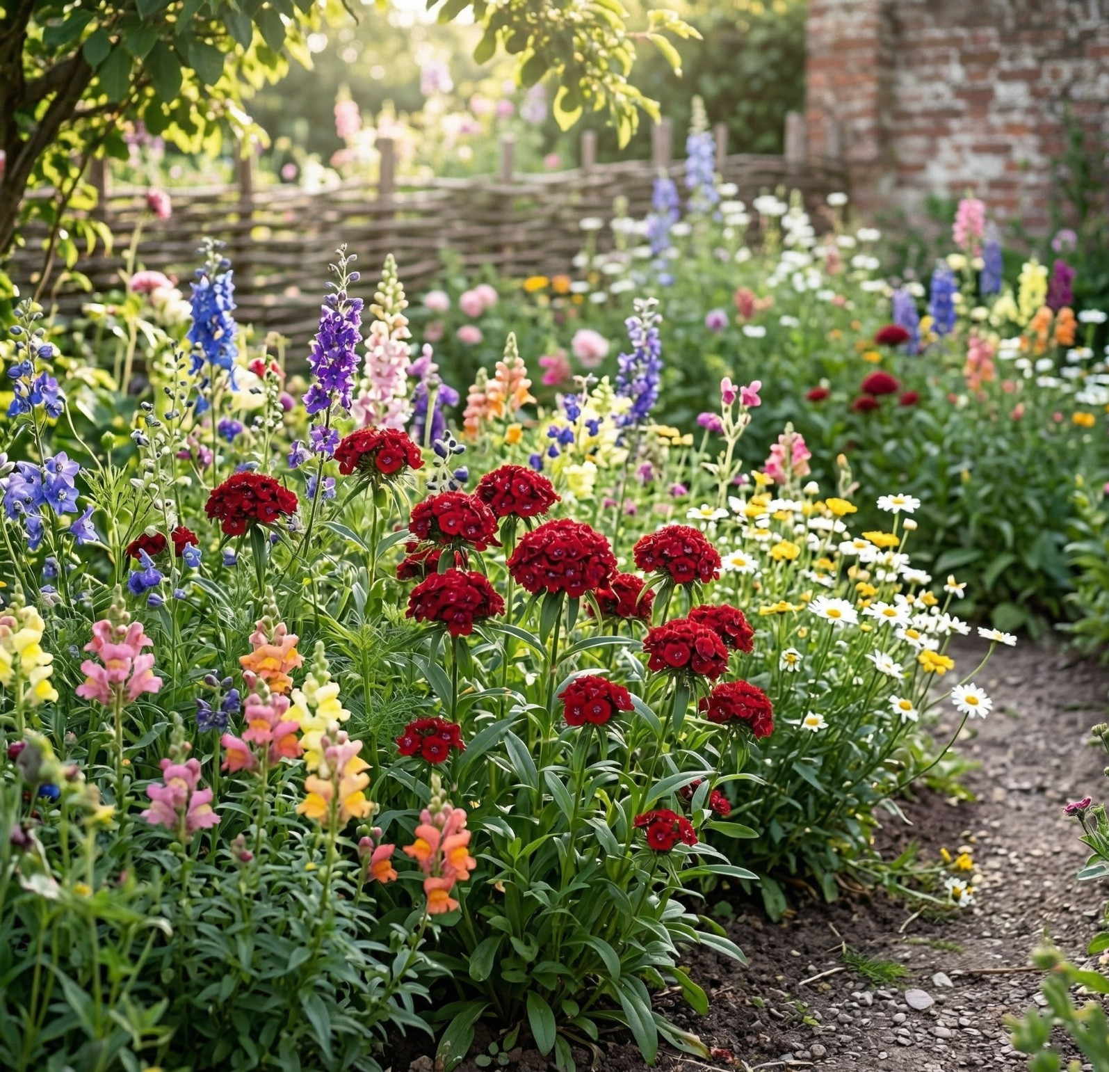 Sweet William BARCELONA RED Organic Dianthus Fragrant CutFlower Garden 100 Seeds