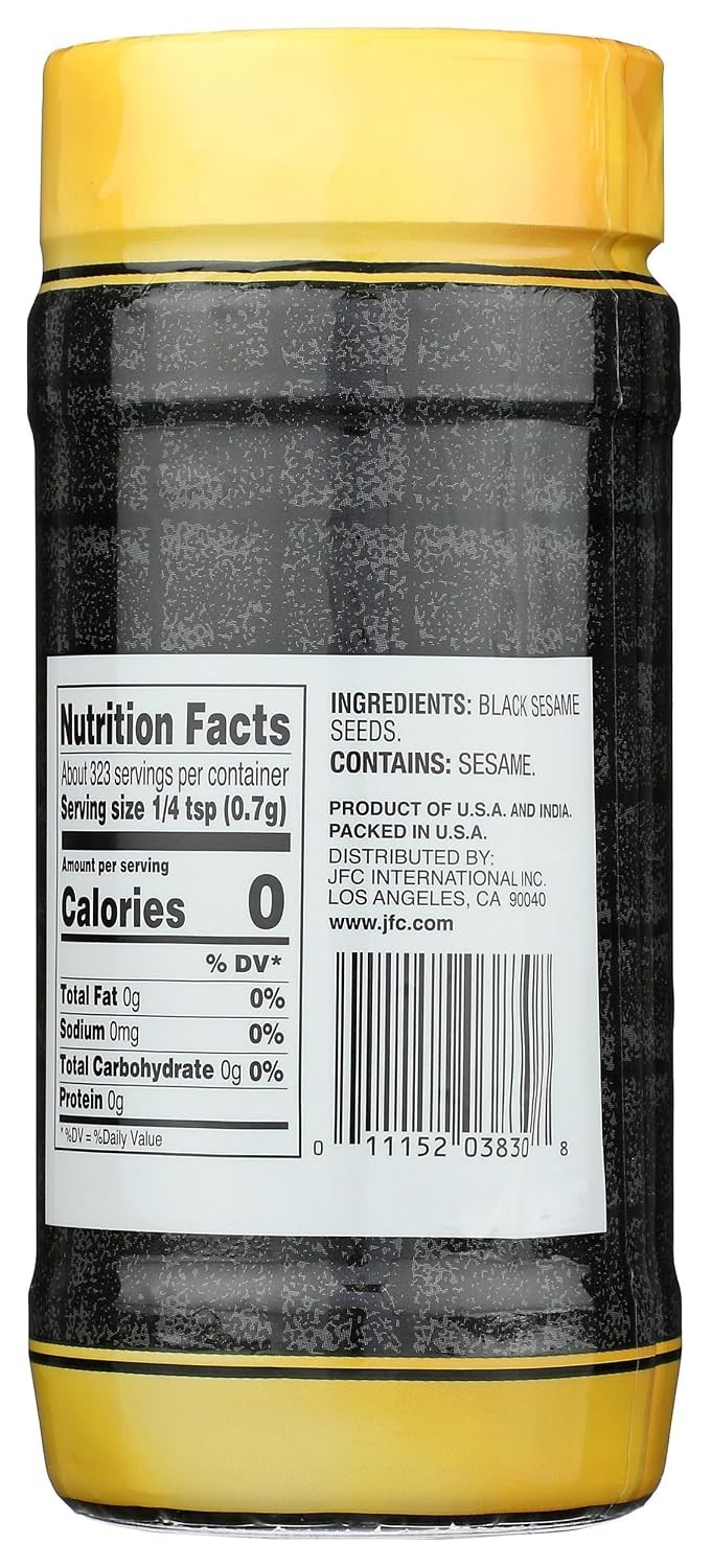 Seeds Sesame Black Roasted, 8 Ounce