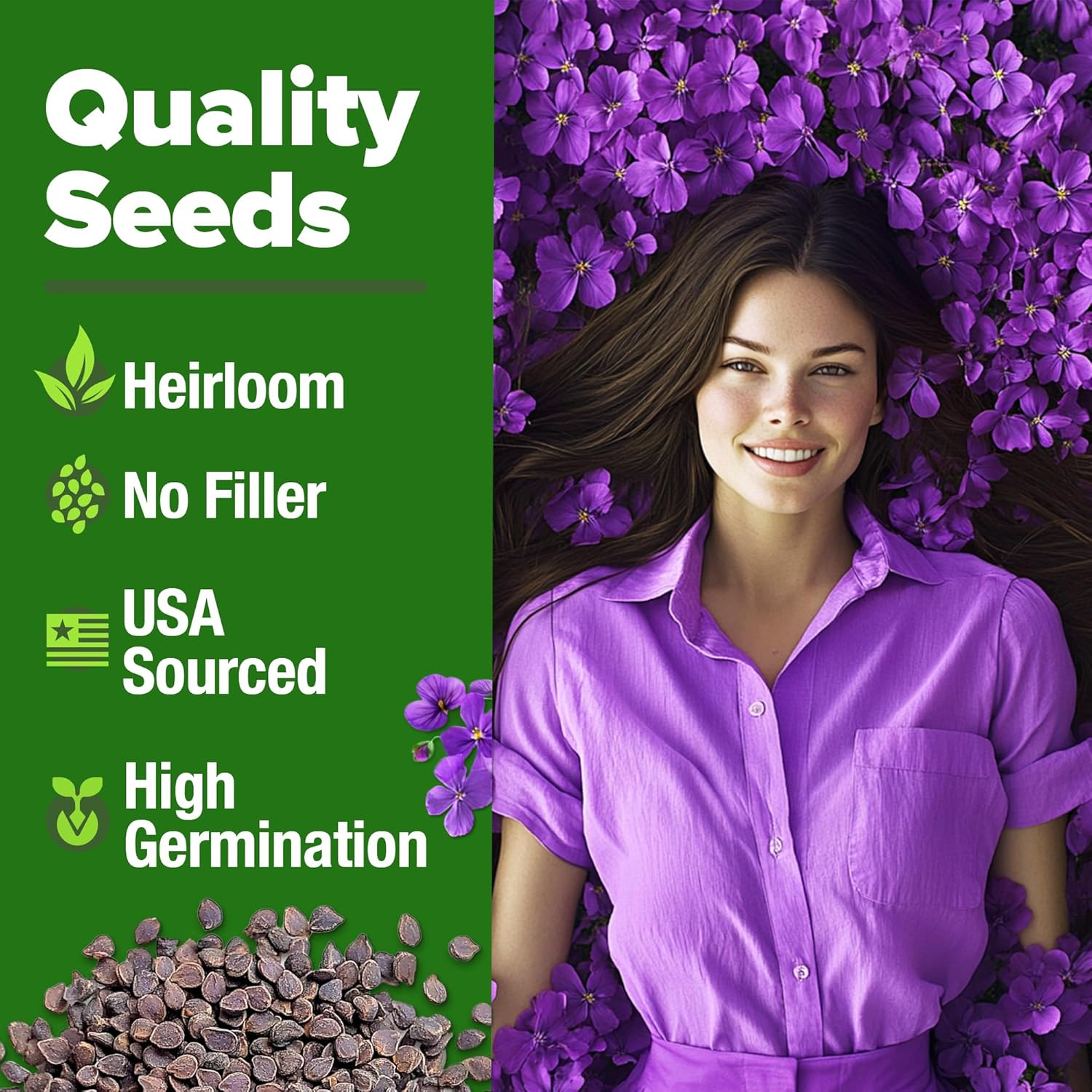Aubrieta Rock Cress Purple Seeds – 300 Non-GMO Perennial Ground Cover Seeds