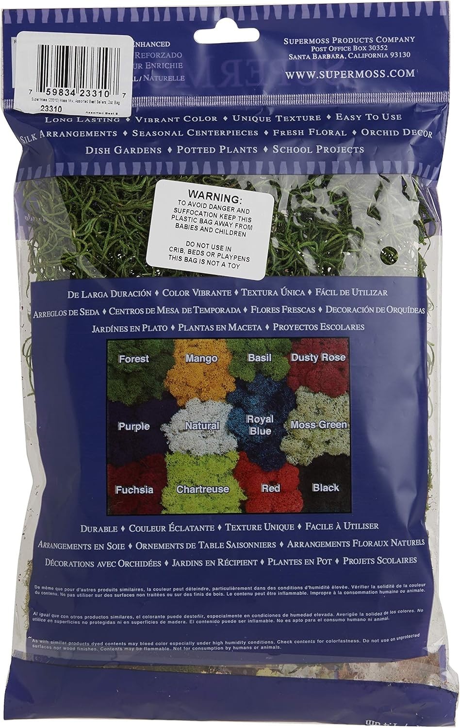 Versatile 80.75in³ Moss Mix Bag – Perfect for Floral Arrangements & Terrariums