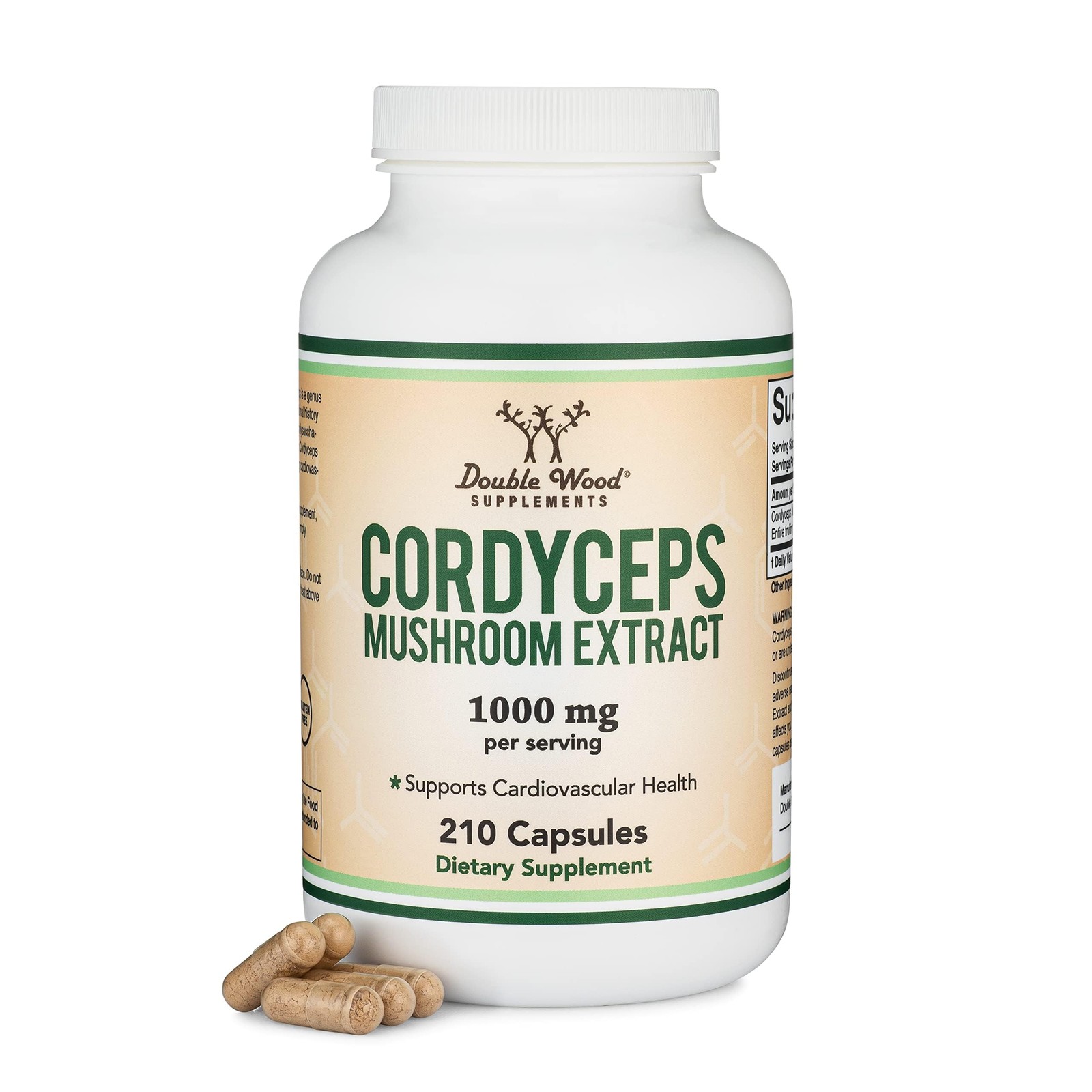 Cordyceps Capsules (Cordyceps Sinensis 210 Count (Pack of 1), No Color