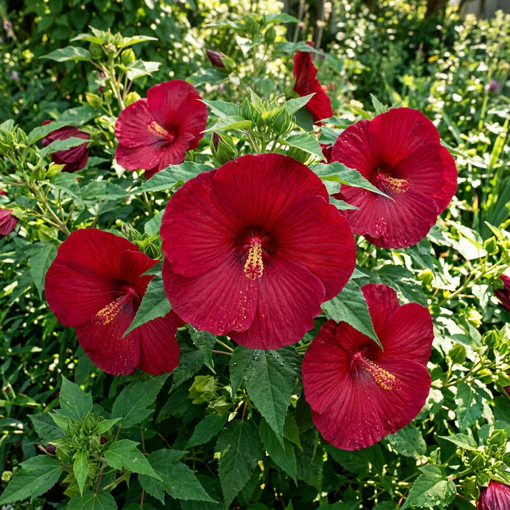 100 Deep Red Giant Hibiscus Seeds – Beautiful Garden Plants – Easy to Grow