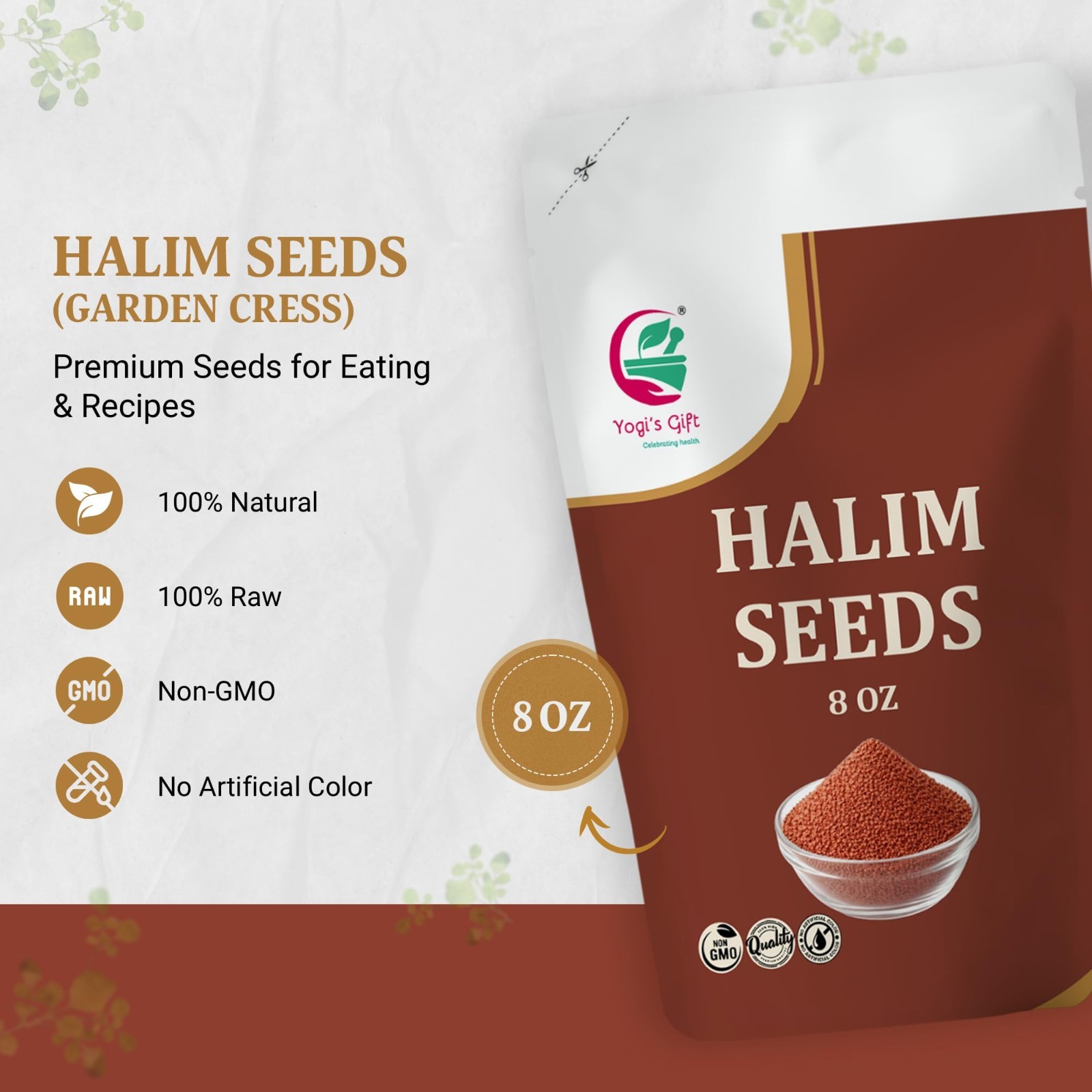 Premium Garden Cress Seeds 8 oz – Nutritious Aliv Seeds for Eating & Drinks